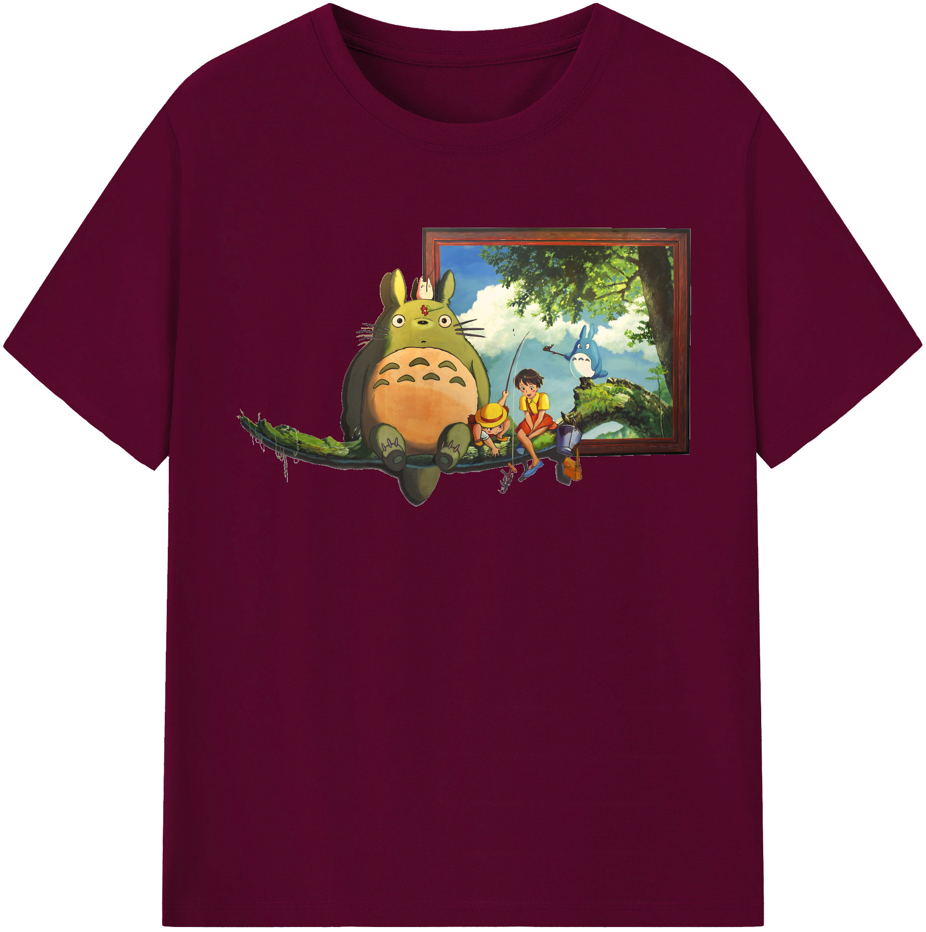 （画像用） となりのトトロ 草壁メイ 草壁サツキ My Neighbor Totoro Satsuki Kusakabe Mei Kusakabe レディースカジュアルプリントTシャツ（綿100％）